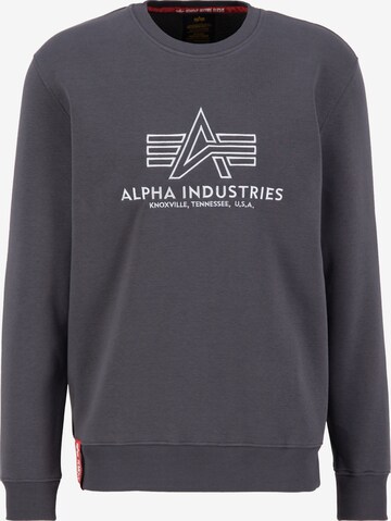 Sweat-shirt ALPHA INDUSTRIES en gris : devant