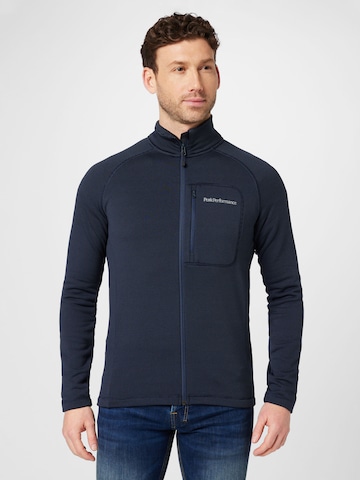 Sweat de sport PEAK PERFORMANCE en bleu : devant