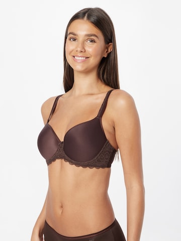 Mey T-shirt Bra in Brown: front