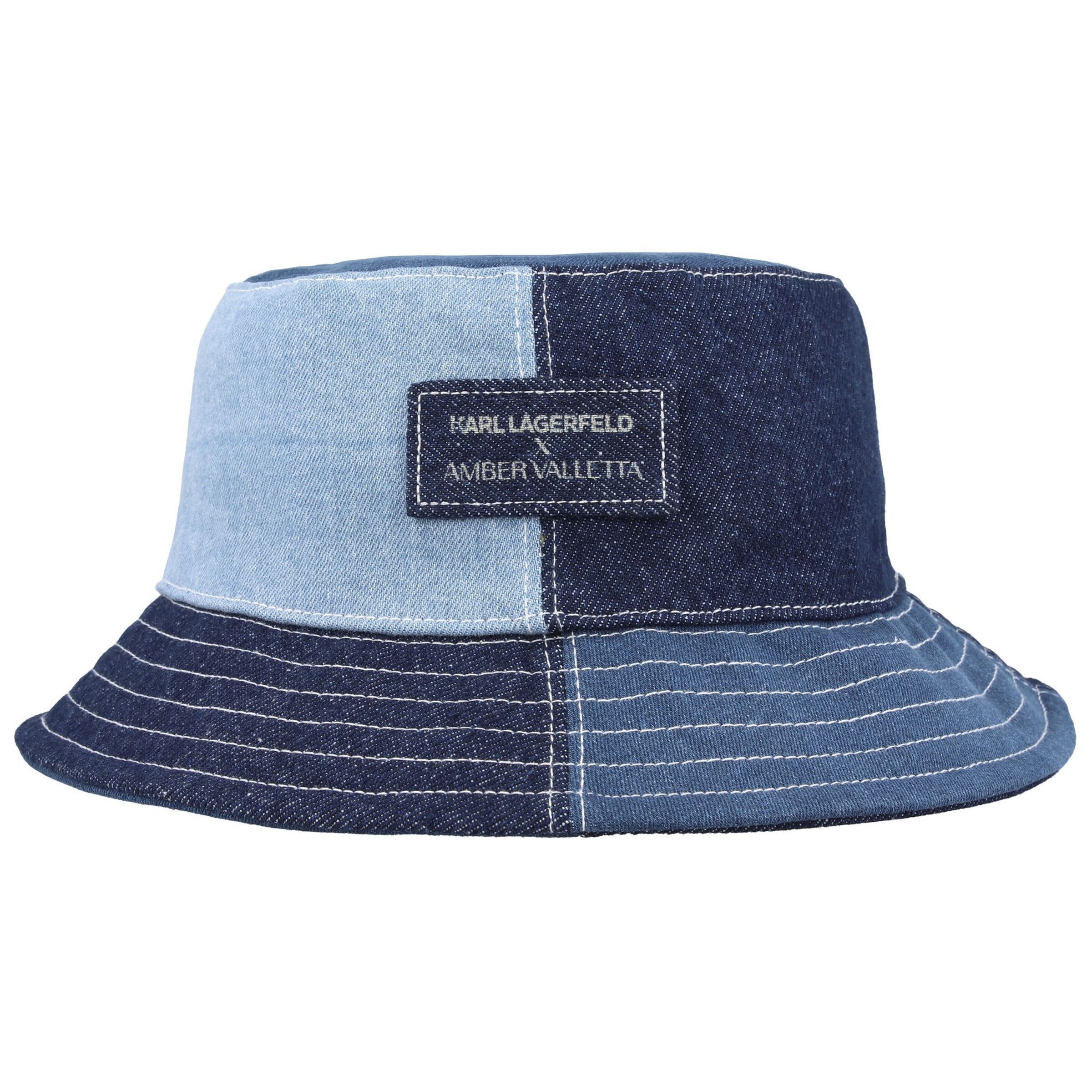 Chapeaux 'KL X AV' Karl Lagerfeld en bleu : devant