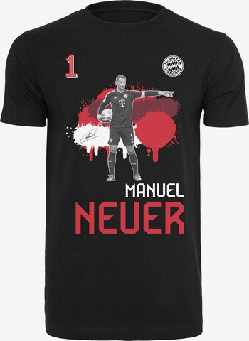 FC BAYERN MÜNCHEN T-Shirt 'Manuel Neuer' in Schwarz: predná strana