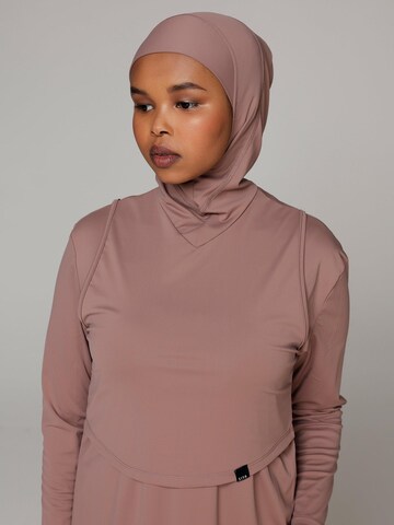 SIYA Swimwear T-Shirt Badeanzug 'Hijab'‌‌‌‌‌‌‌‌ in Beige: Vorderseite