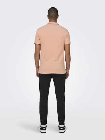 T-Shirt 'Fletcher' Only & Sons en orange