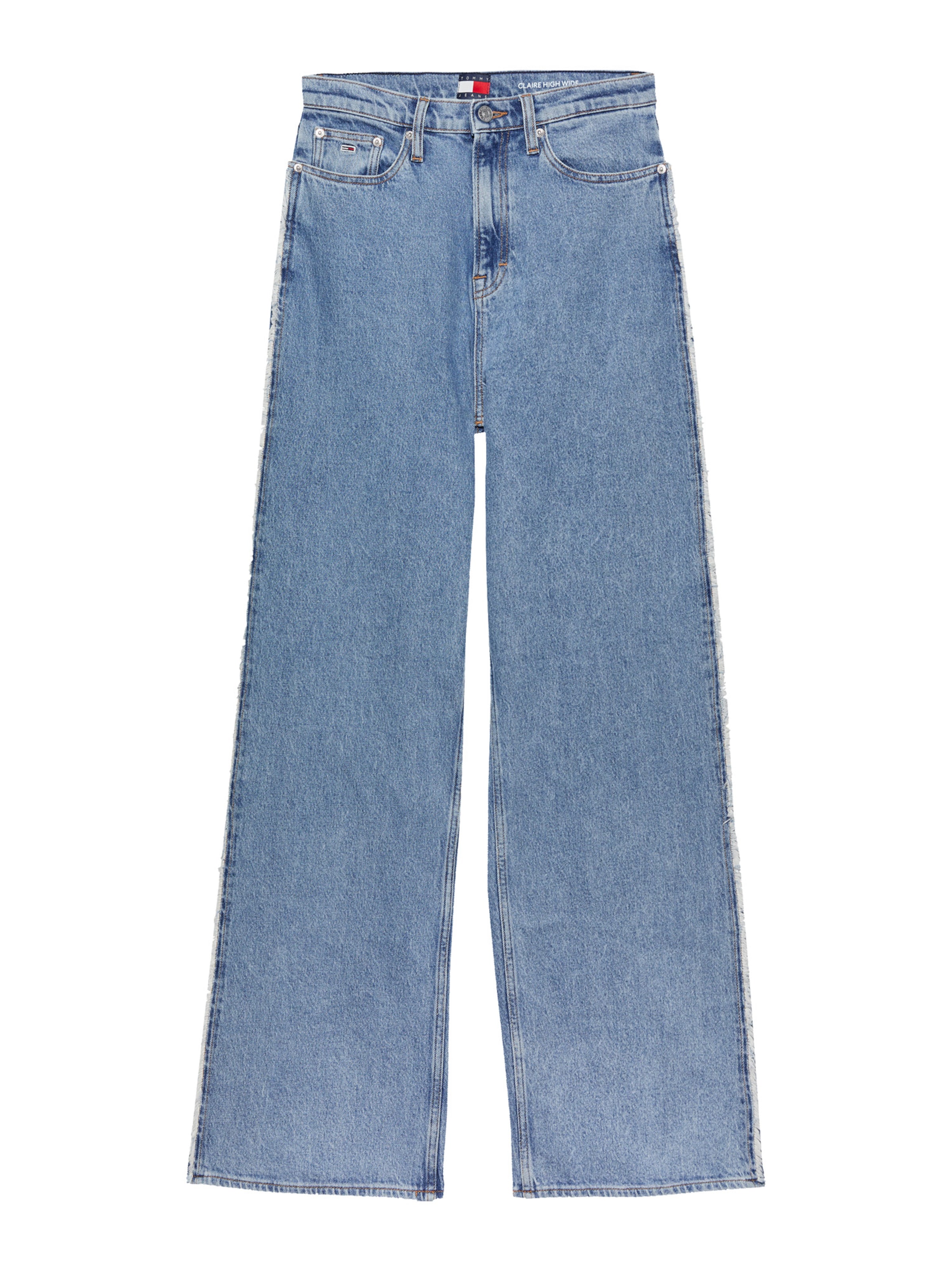 Tommy Jeans - Perna larga Calças de ganga 'CLAIRE' em azul: frente