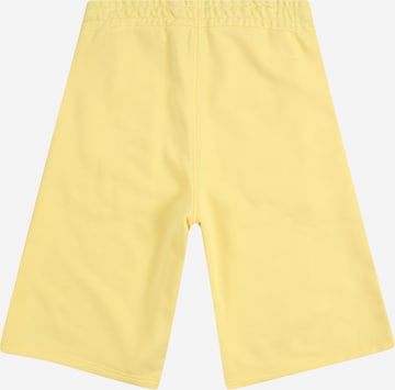 BOSS Kidswearregular Hlače - žuta boja