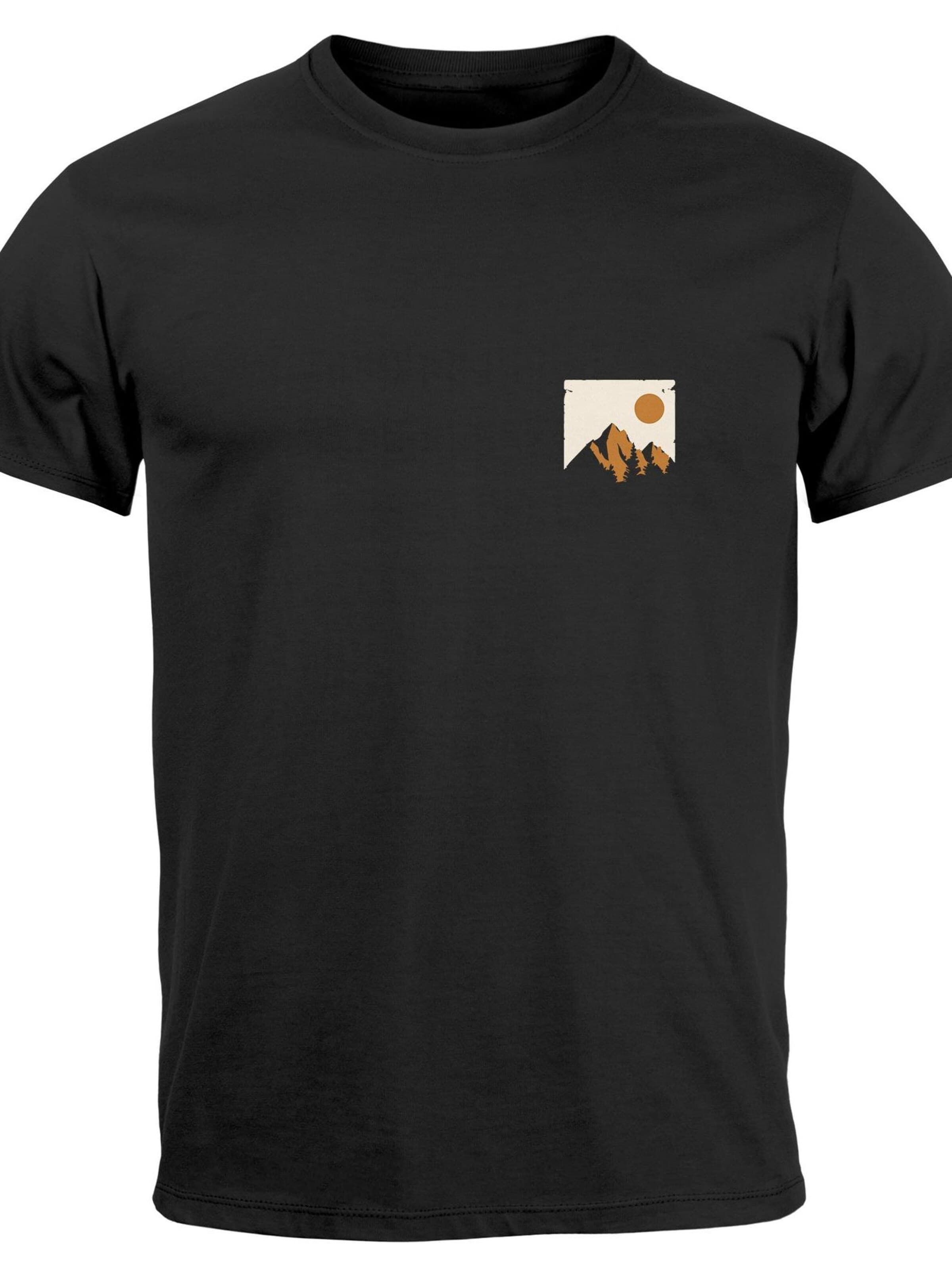 Neverless Shirt 'Mointain Badge' in Black