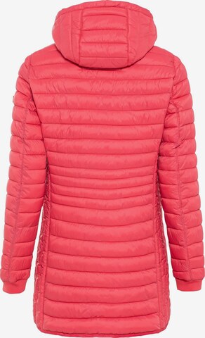 CAMEL ACTIVE Lange Steppjacke aus recycletem Polyamid in Rot