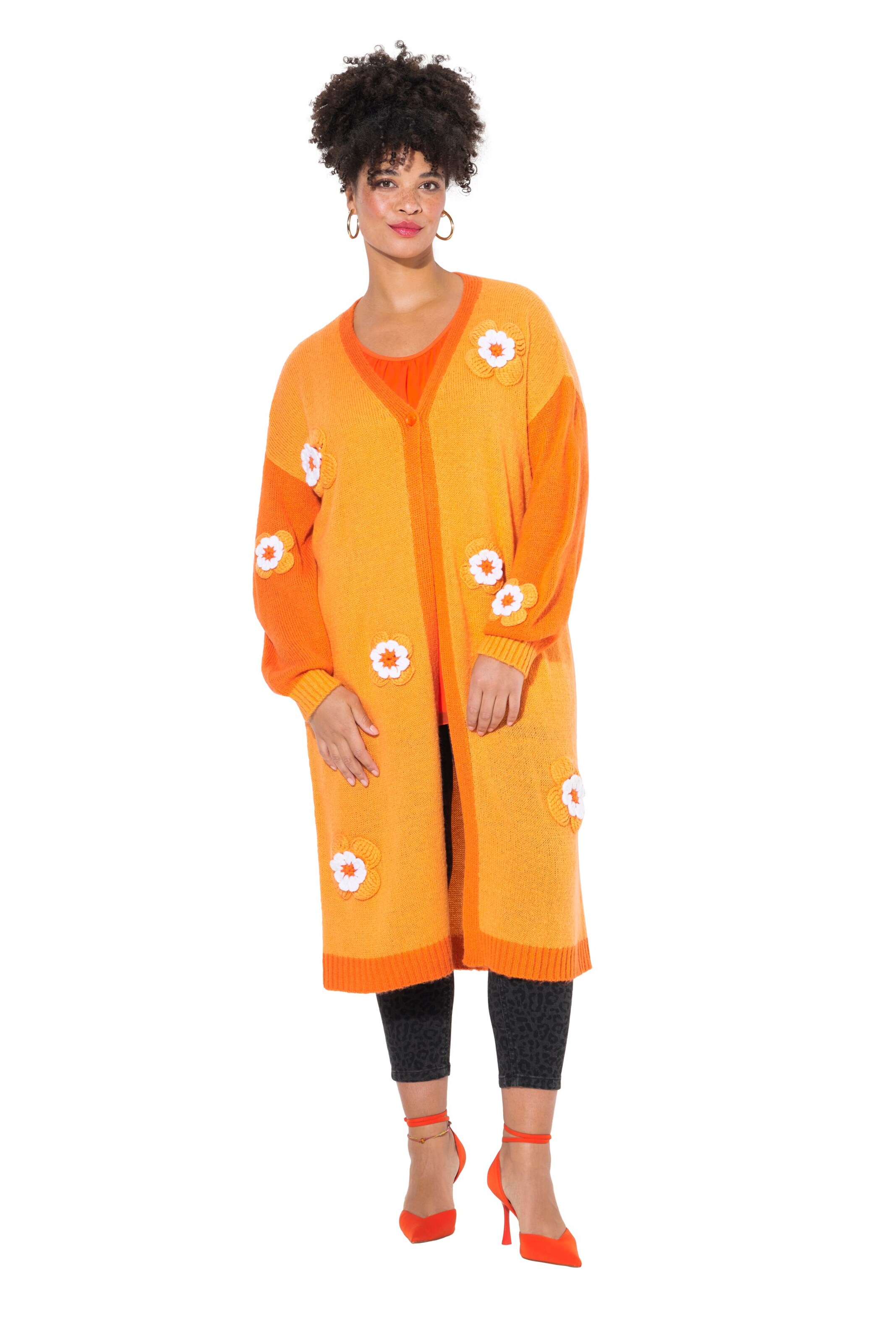 MIAMODA Knit cardigan in Orange