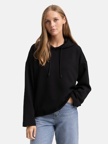 TOM TAILOR DENIM Sweatshirt in Black: front