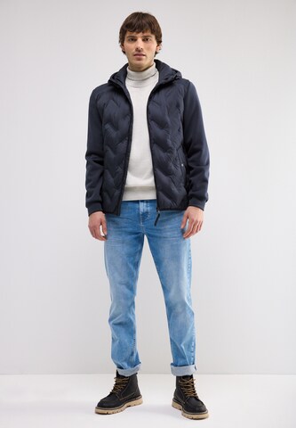 Street One MEN Steppjacke mit Sweat-Ärmeln in Blau