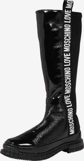 Love Moschino Kozačky 'STREET LOVE' - černá / bílá, Produkt
