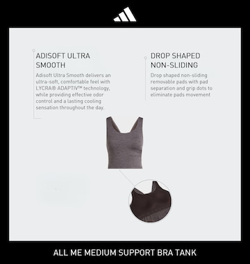 ADIDAS PERFORMANCE - Bustier Sujetador deportivo 'ALL ME' en marrón