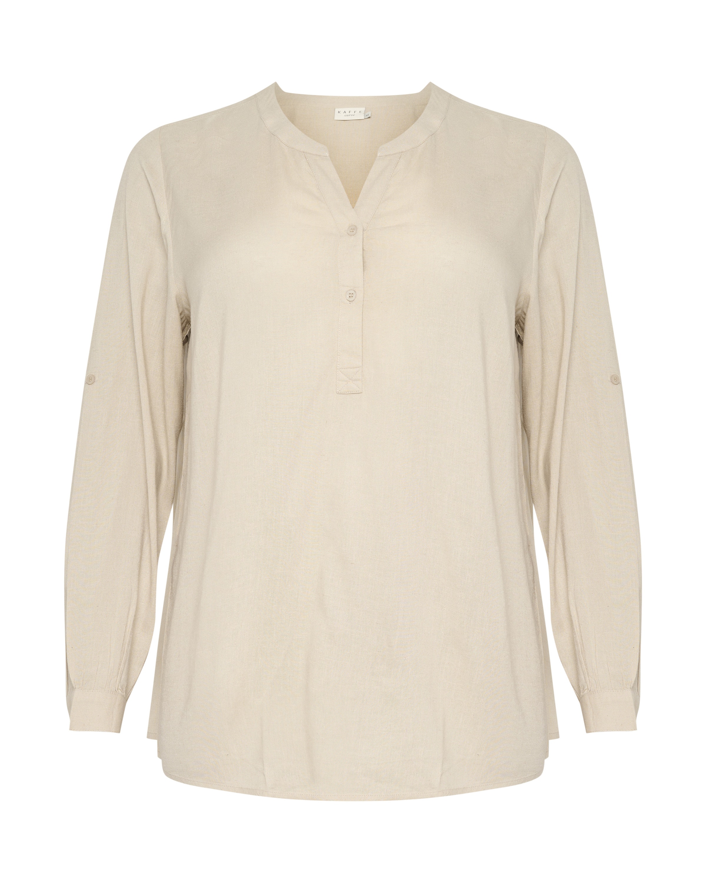 KAFFE CURVE Bluse 'KCMille' in Beige: Vorderseite