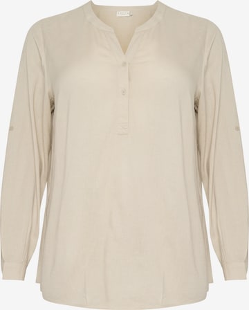 Chemisier 'KCMille' KAFFE CURVE en beige : devant