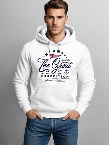 Neverless Sweatshirt 'NORWAY' in White