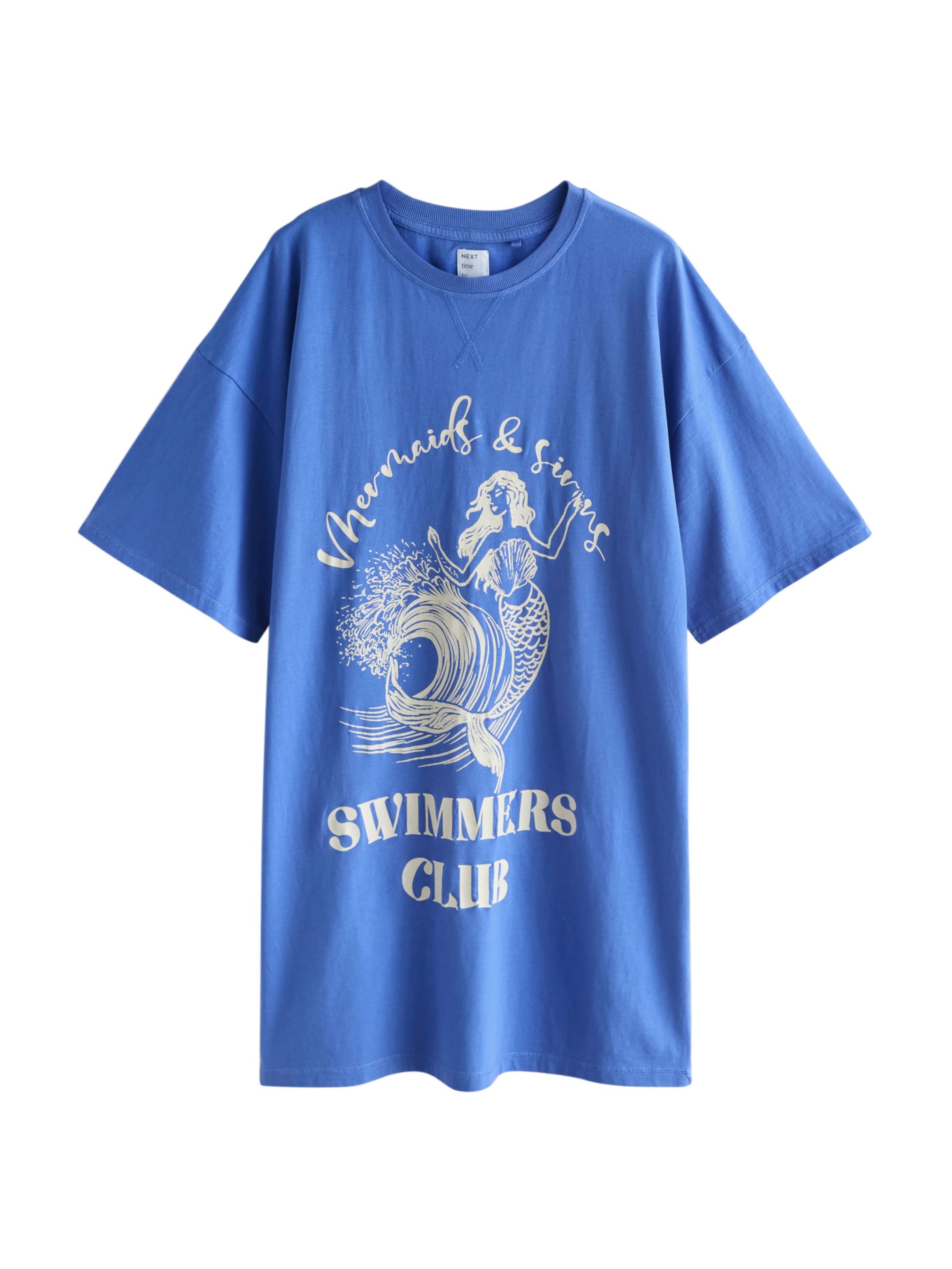 Next Noční košilka – modrá: přední strana