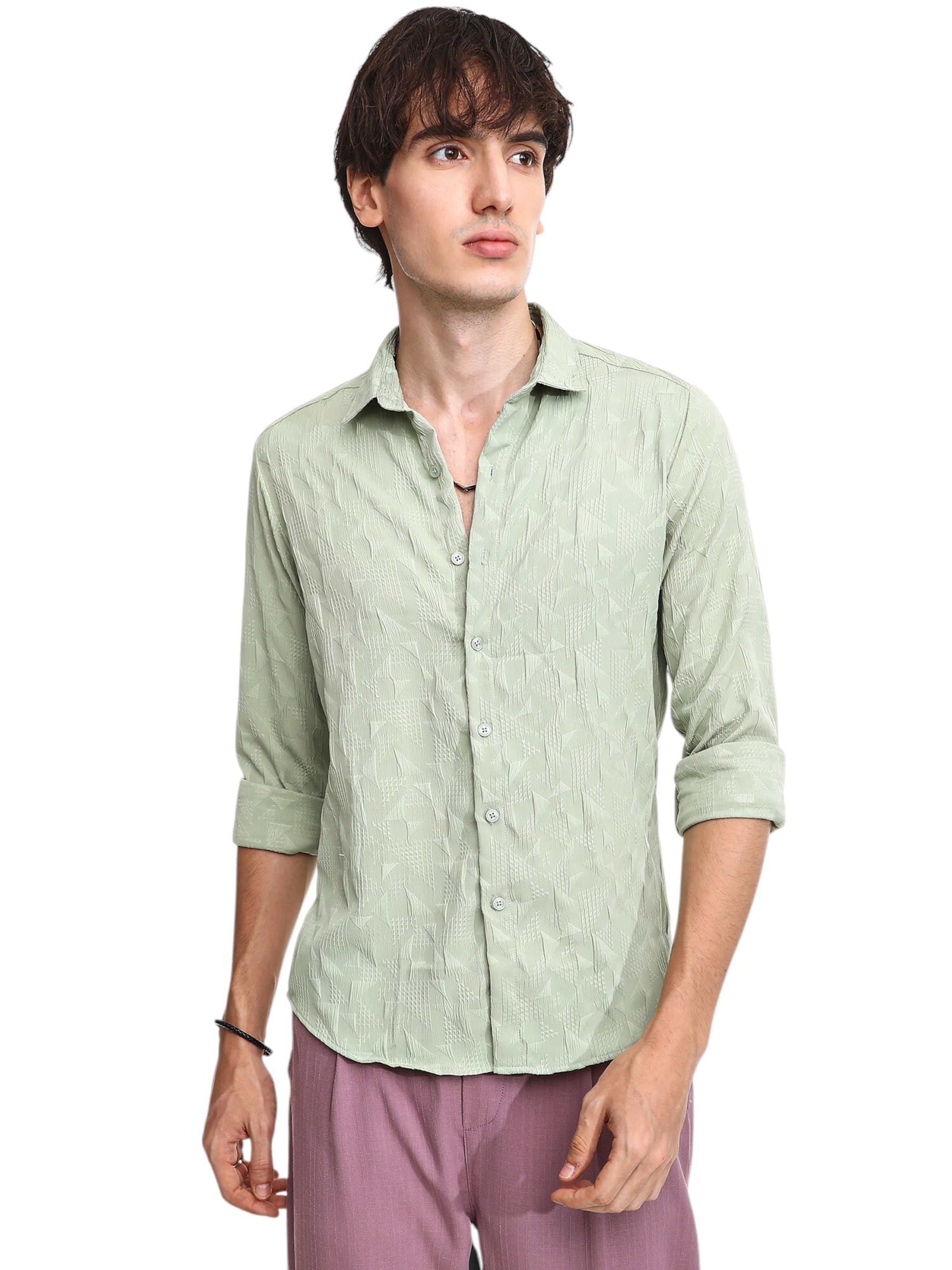 Campus Sutra Regular Fit Skjorte 'Tiara' i grøn: forside