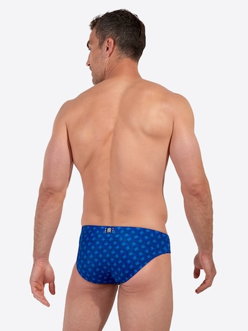 HOM Badehose ' Swim Mini Briefs Trinacria ' in Blau