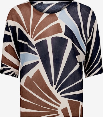 Betty & Co Feinstrickpullover mit Print in Beige: Vorderseite