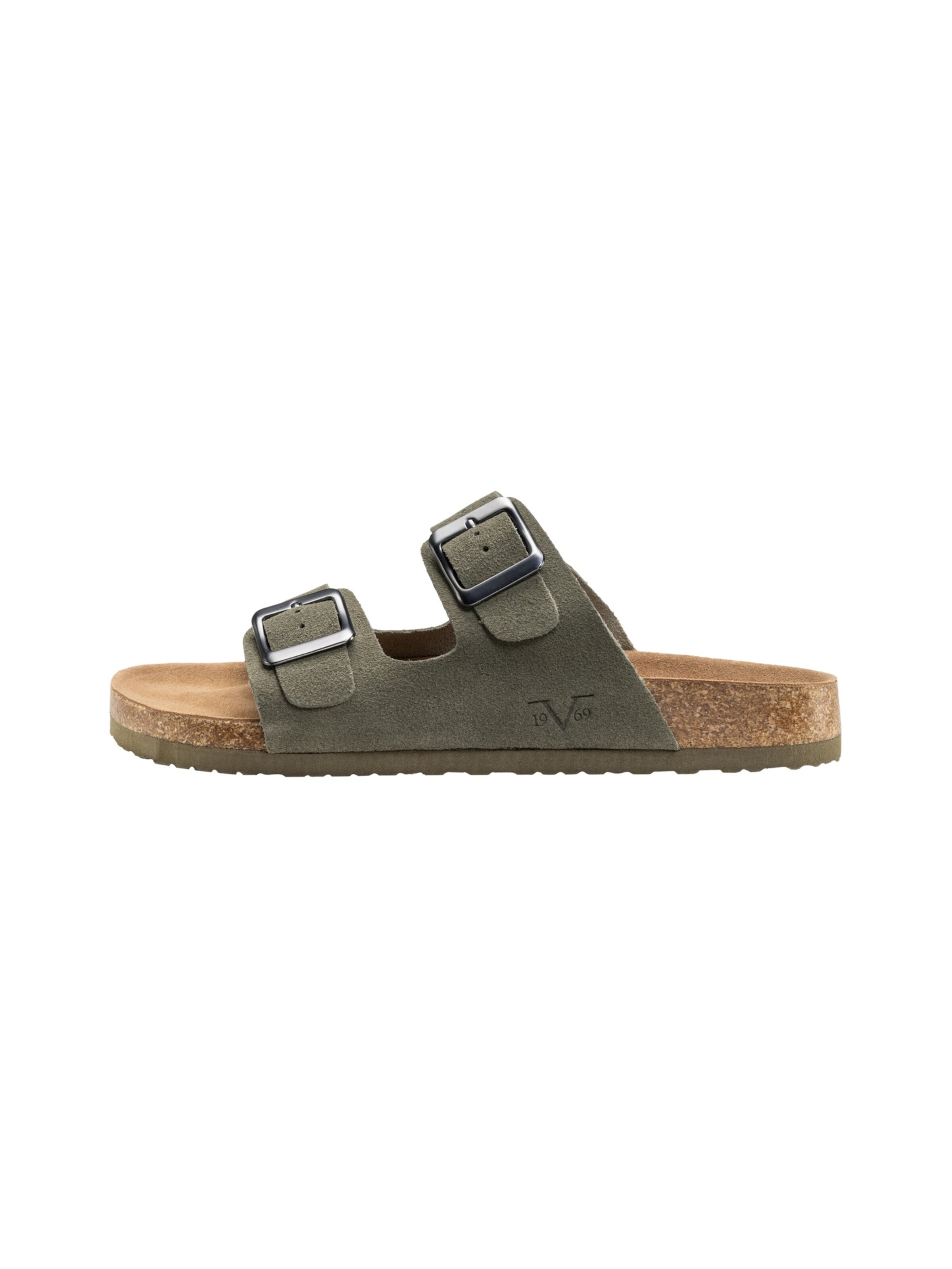 19V69 ITALIA Sandal ' SASSUOLO SUEDE ' in Green: front