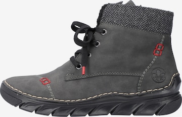 Rieker Lace-Up Ankle Boots in Grey