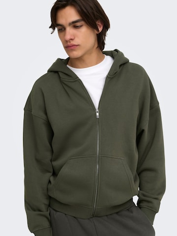 Only & Sons Bluza rozpinana 'ONSCeres' w kolorze zielony
