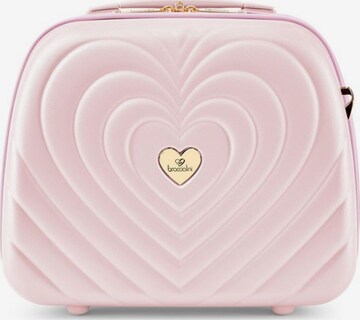 Braccialini - Bolsa de maquillaje 'Matelassé' en rosa: frente