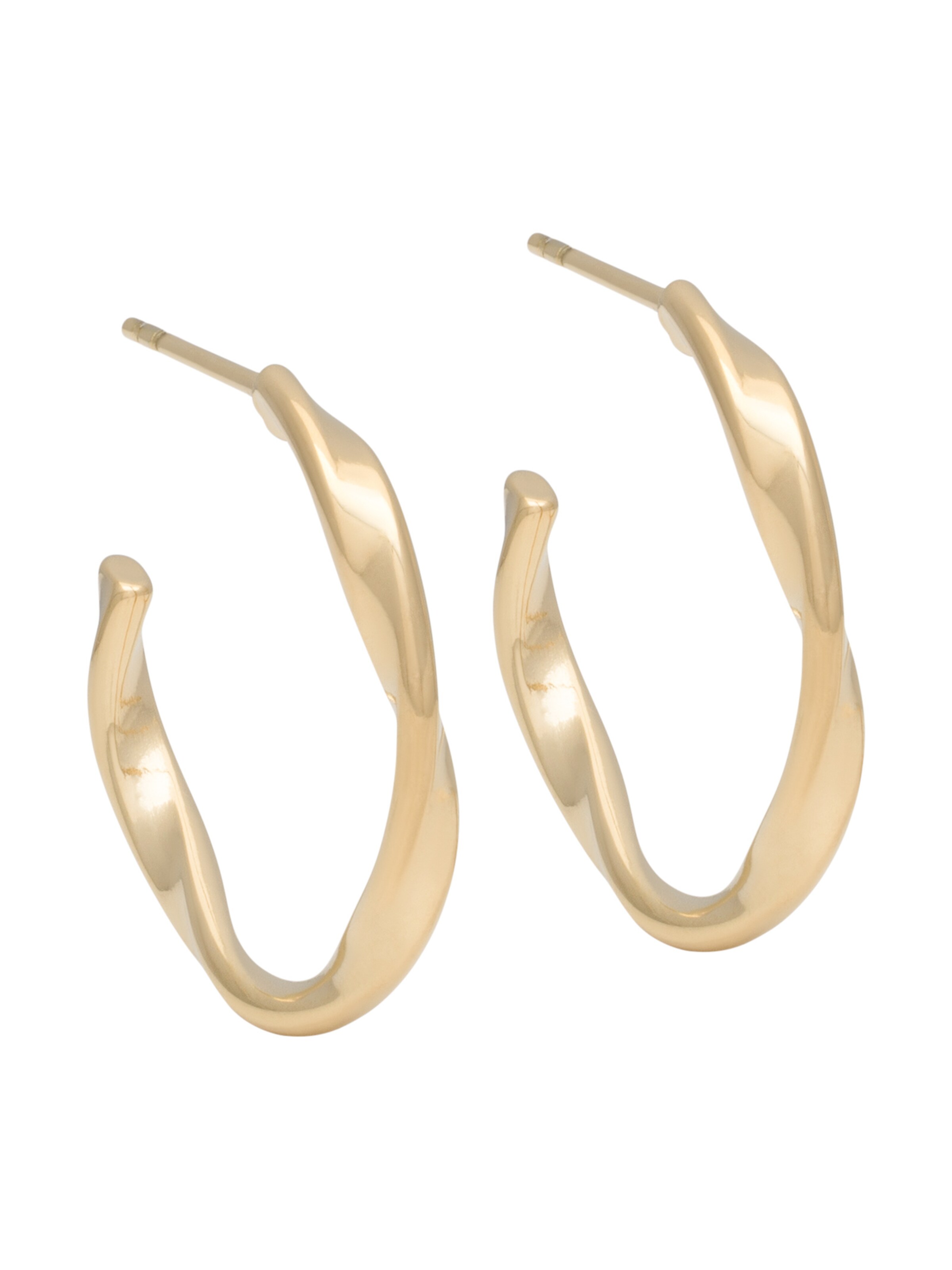 A&C Oslo – Nordic Design Jewellery Earrings 'Steel' in Gold: front