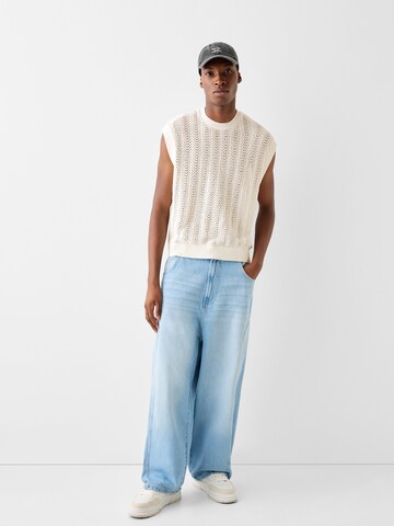 Pull-over Bershka en blanc