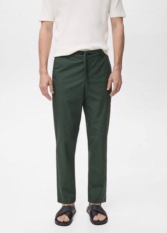 MANGO MAN Regular Chino Pants 'Allen' in Green: front