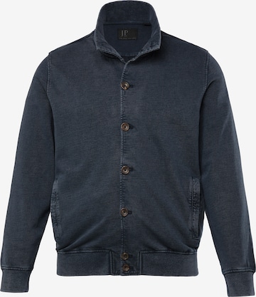 JP1880 Sweatjacke in Blau: Vorderseite