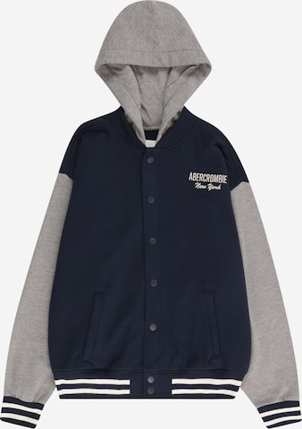 Abercrombie & Fitch Sweatvest in Blauw: voorkant