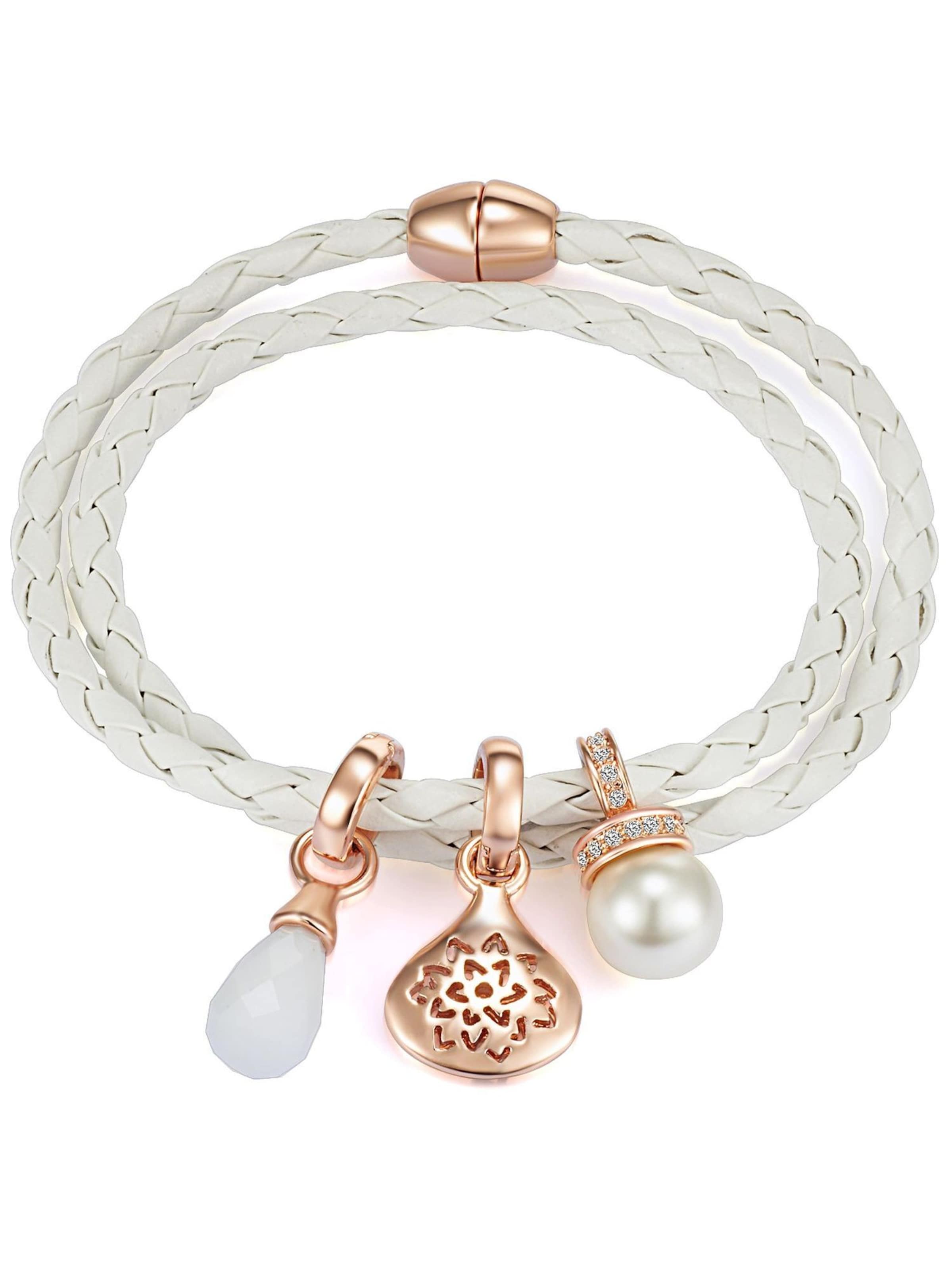 Braccialetto di Lulu & Jane in bianco: frontale