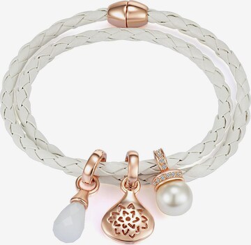 Bracelet Lulu & Jane en blanc : devant