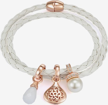 Bracelet Lulu & Jane en blanc : devant