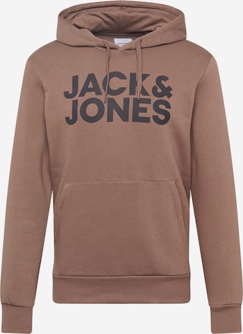 JACK & JONES Tréning póló - barna: elől