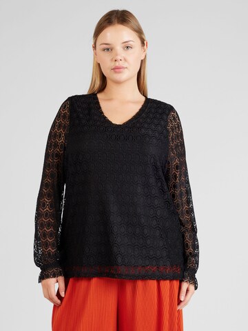 ONLY Carmakoma Blouse 'EMILA' in Zwart: voorkant