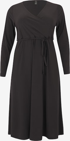 Yoek Dress in Black: front