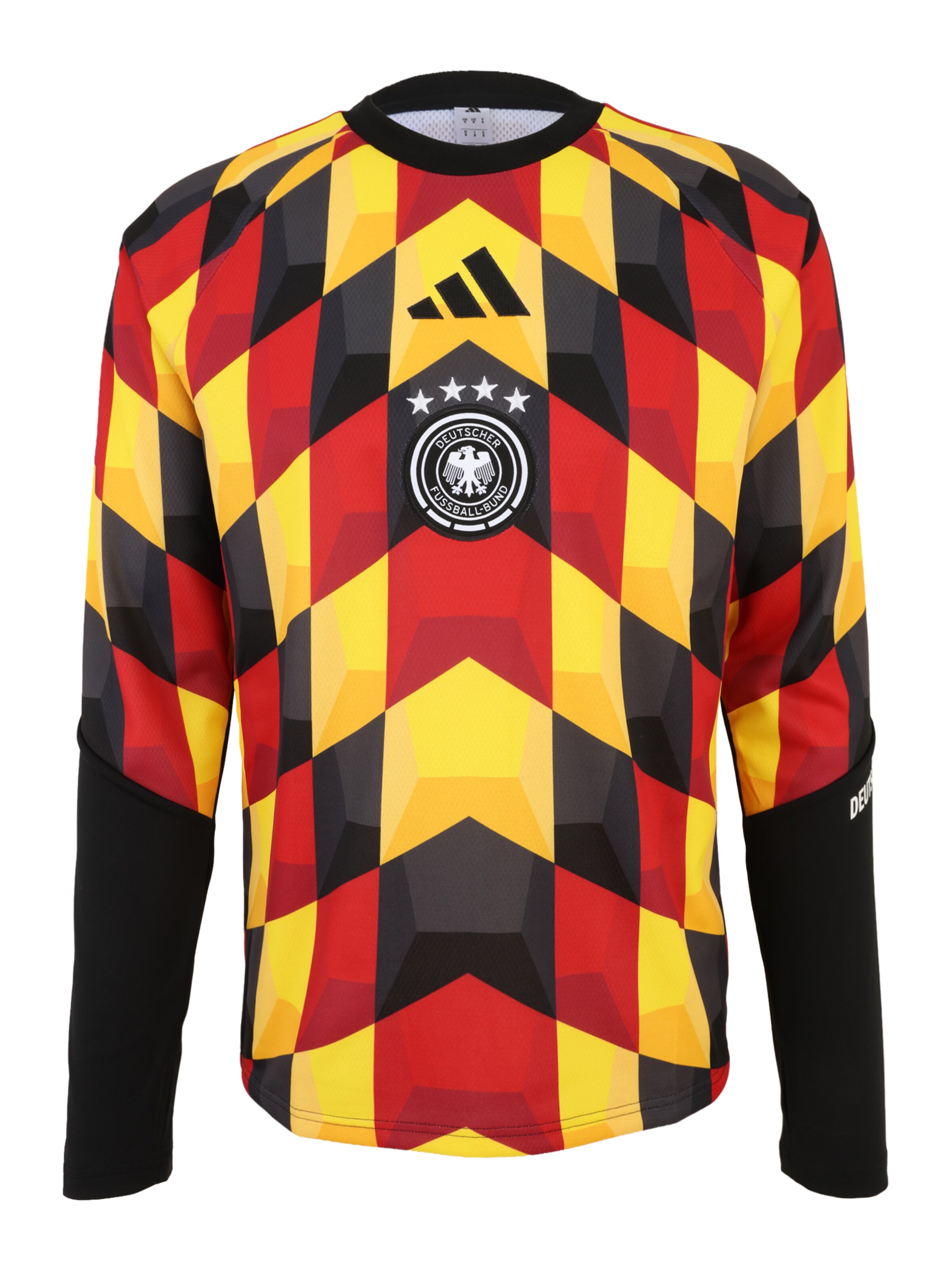 ADIDAS PERFORMANCE Funktionsshirt 'DFB PRE' in XS in orange / rot / dunkelrot / schwarz, Produktansicht