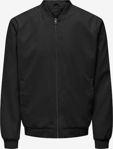 Veste mi-saison 'LUCAS' Only & Sons en noir : devant