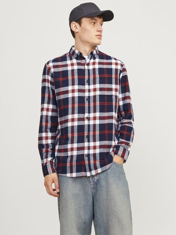 JACK & JONES Regular Fit Hemd in Blau: Vorderseite