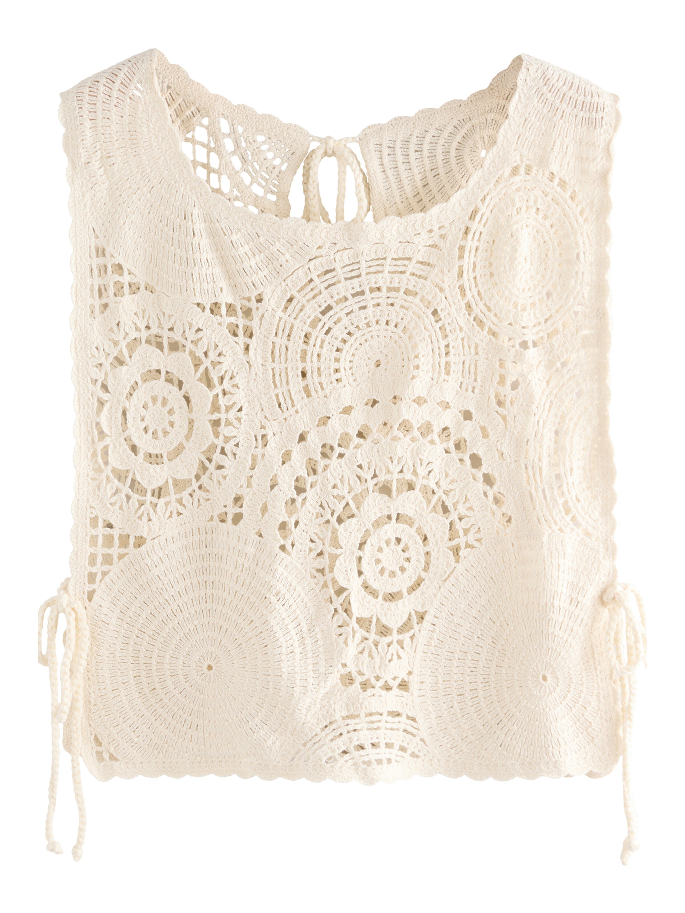 Next Πλεκτό τοπ σε μπεζ: μπροστά