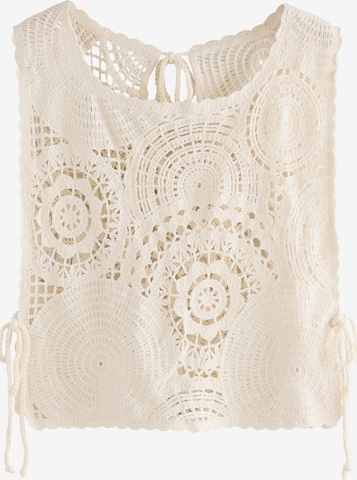 smėlio Next Megzta palaidinė be rankovių: priekis