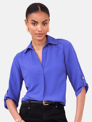 Lipsy Bluse in Blau: Vorderseite