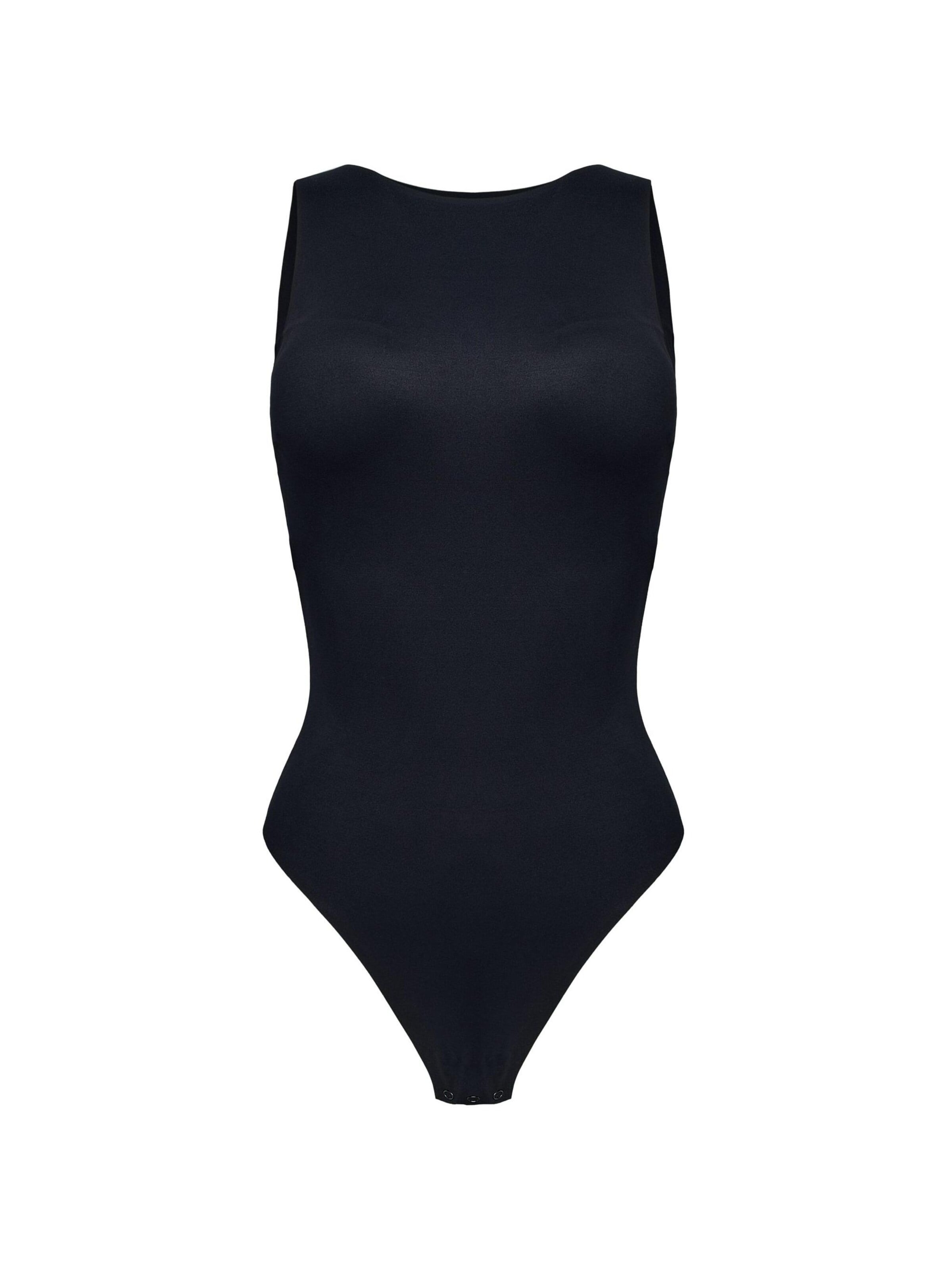 Body 'Glatter Damen-Body mit integrierten Push-up-Cups Peach-Skin-Stoff' di ESOTIQ in nero