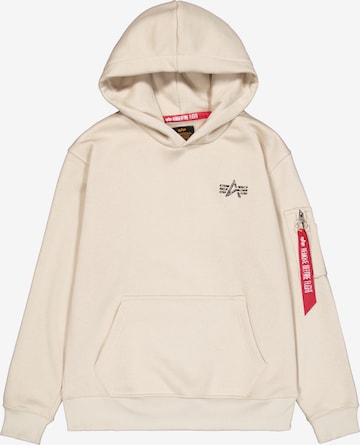 ALPHA INDUSTRIESSweater majica - bež boja: prednji dio