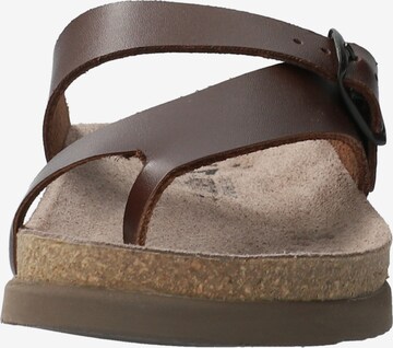 MEPHISTO T-Bar Sandals 'Helen' in Brown