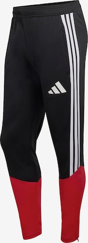 juoda ADIDAS PERFORMANCE Standartinis Sportinės kelnės 'Deutschland 26 Tiro': priekis