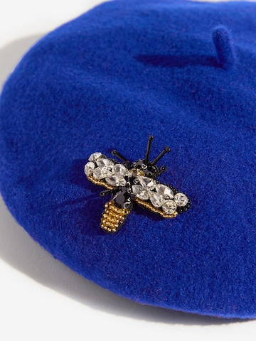 Bonnet love & roses en bleu