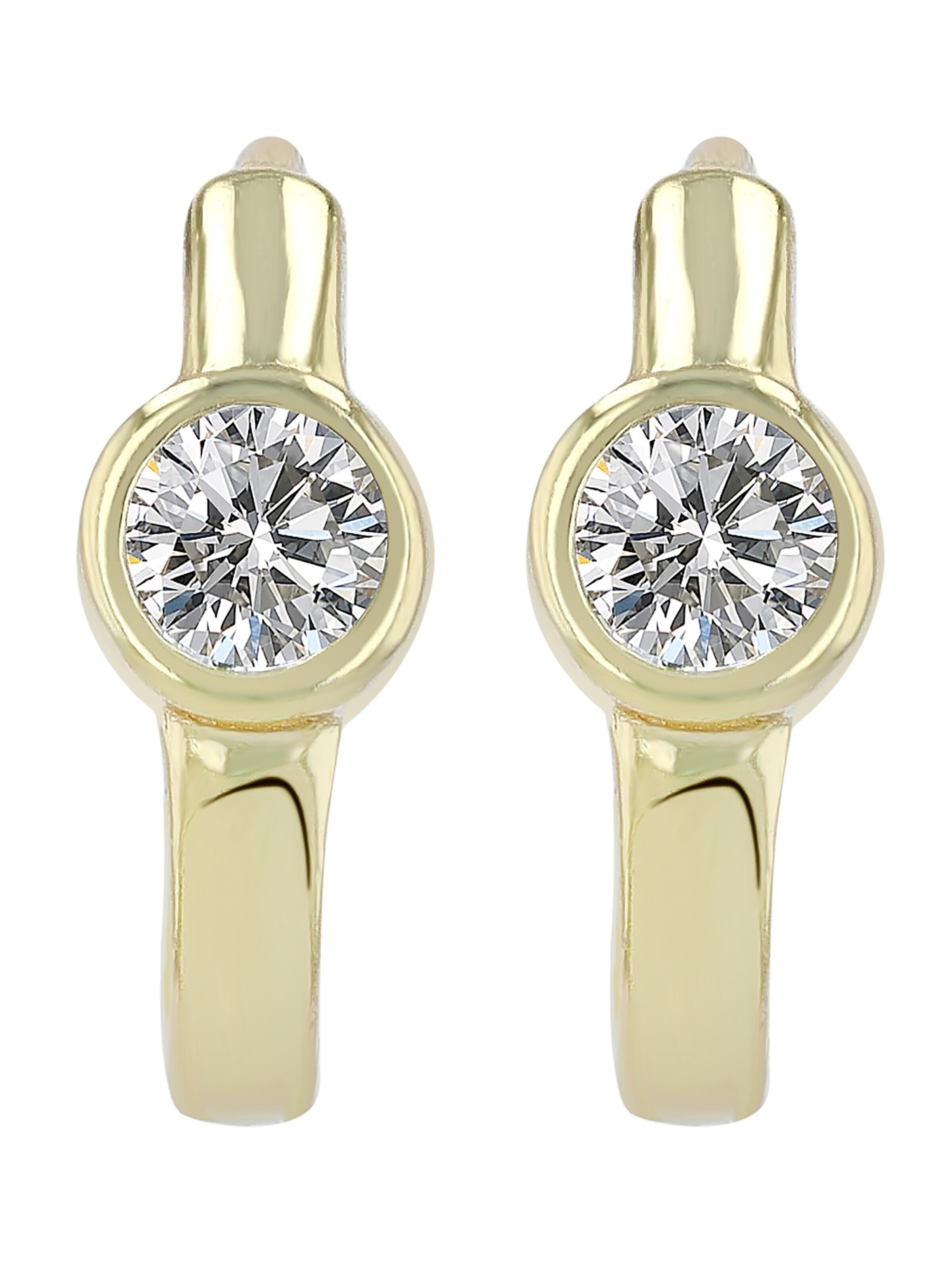 Akzent Earrings '"Mexine" aus 925 Sterlingsilber, rhodiniert, langlebig' in Gold: front